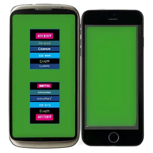 Touchscreen Phone Green Screen Png Qbs PNG Image