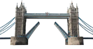 Tower Bridge London Raised Bascules PNG Image