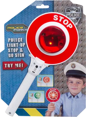 Toy Stop Go Sign Packaging PNG Image