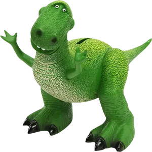 Toy Story Green Dinosaur Figure PNG Image