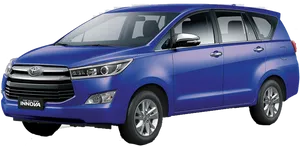 Toyota Innova Blue M P V Side View PNG Image