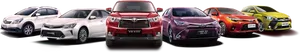 Toyota Vehicle Lineup Showcase PNG Image