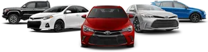 Toyota Vehicle Lineup PNG Image