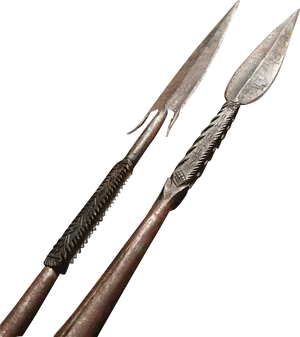 Traditional African Spears PNG Image