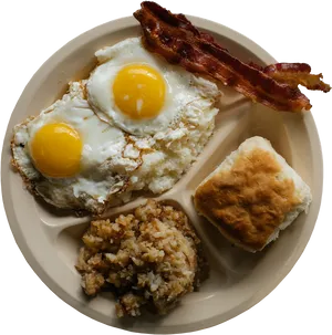 Traditional American Breakfast Plate PNG Image