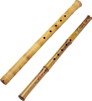 Traditional Bamboo Flutes PNG Image