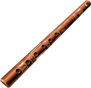 Traditional Bansuri Flute PNG Image