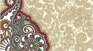 Traditional Batik Pattern Design PNG Image