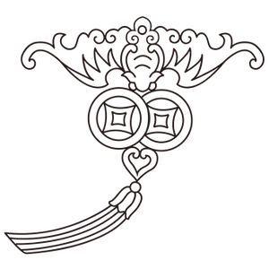 Traditional Chinese Amulet Outline PNG Image