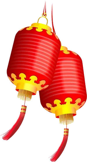 Traditional Chinese New Year Lanterns PNG Image