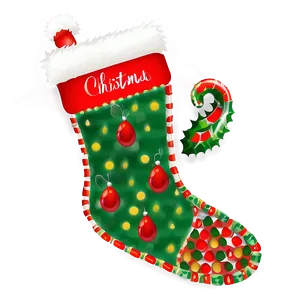 Traditional Christmas Stocking Png Ouv PNG Image