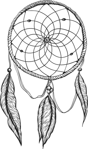 Traditional Dreamcatcher Illustration PNG Image