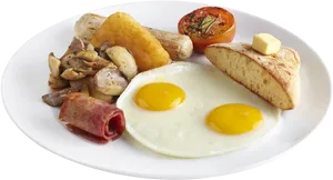 Traditional English Breakfast Plate PNG Image