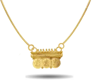 Traditional Gold Mangalsutra Design PNG Image