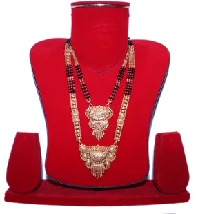 Traditional Gold Mangalsutra Designs PNG Image