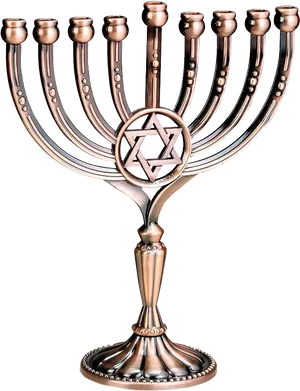 Traditional Hanukkah Menorah PNG Image