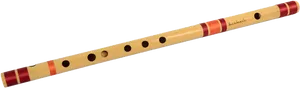 Traditional Indian Bansuri Flute PNG Image