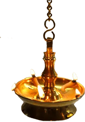 Traditional Indian Hanging Lamp PNG Image