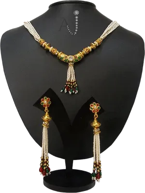 Traditional Indian Jewellery Set PNG Image