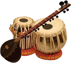 Traditional_ Indian_ Musical_ Instruments PNG Image