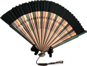 Traditional Japanese Fan Kyoto Craftsmanship PNG Image