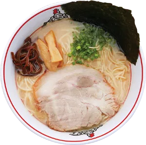 Traditional Japanese Ramen Bowl PNG Image