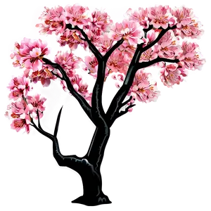 Traditional Japanese Sakura Tree Png 06122024 PNG Image