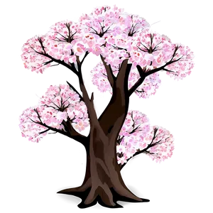 Traditional Japanese Sakura Tree Png Meg PNG Image