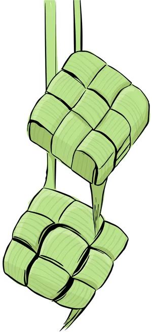 Traditional Ketupat Illustration PNG Image