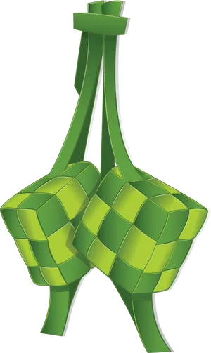 Traditional Ketupat Vector Illustration PNG Image