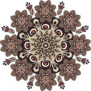 Traditional Mandala Rangoli Design PNG Image