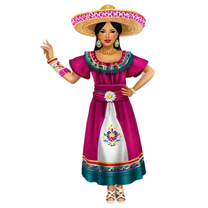 Traditional Mexican Dress Png Udu PNG Image