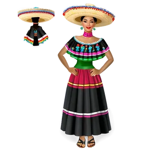 Traditional Mexican Dress Png Xiq6 PNG Image