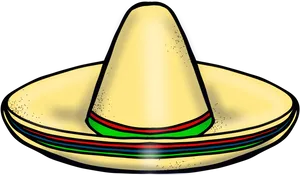 Traditional Mexican Sombrero Hat PNG Image