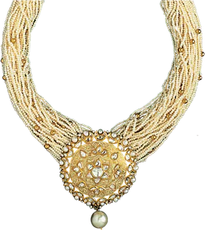 Traditional Multi Strand Mangalsutra Design PNG Image