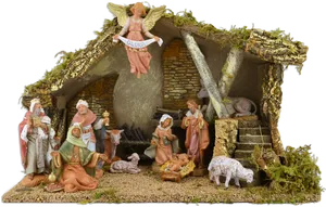 Traditional Nativity Scene PNG Image