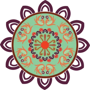 Traditional Rangoli Design Artwork PNG Image