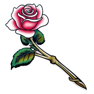 Traditional Rose Tattoo Artwork Png 05252024 PNG Image