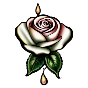 Traditional Rose Tattoo Artwork Png Suy34 PNG Image