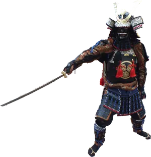 Traditional Samurai Warrior Armor PNG Image