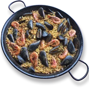 Traditional Seafood Paella PNG Image