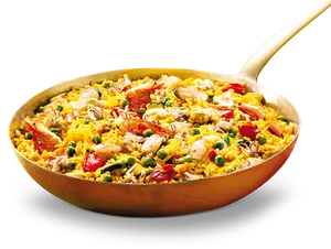 Traditional Spanish Paella Dish PNG Image