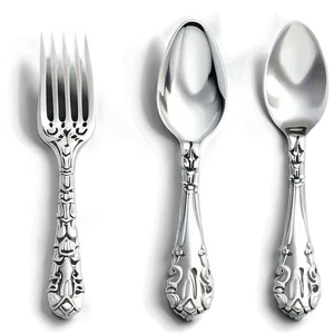 Traditional Spoon And Fork Png 46 PNG Image