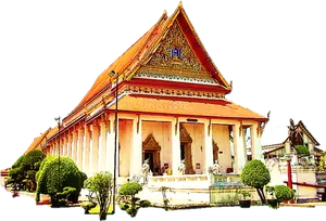 Traditional Thai Temple Architecture PNG Image