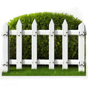 Traditional White Picket Fence Png 5 PNG Image