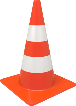 Traffic Cone3 D Render PNG Image