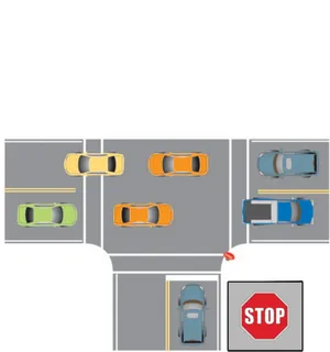 Traffic Intersection Stop Sign PNG Image