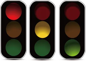 Traffic Light Stages Illustration PNG Image