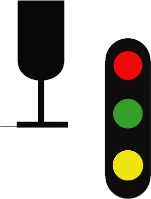 Traffic Lightand Wine Glass Icon PNG Image