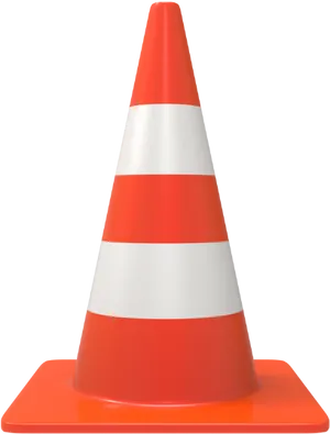 Traffic Safety Cone Isolated PNG Image